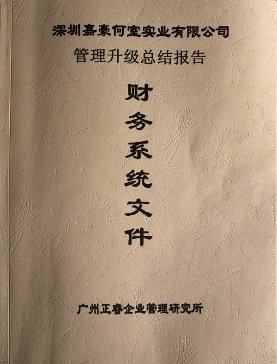 深圳市嘉豪何室實業有限公司管理升級總結報告